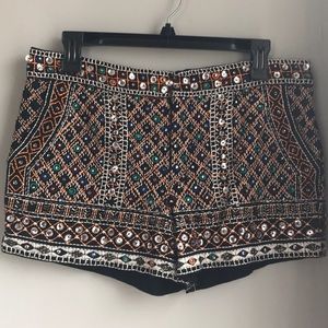 Zara Sequin Shorts